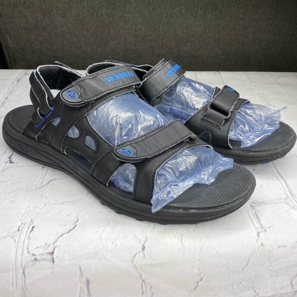 MERRELL Men’s Black Cedrus Air Cushion Sandals Size 11